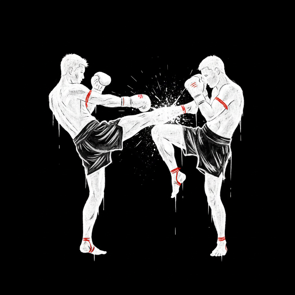 Sparing en boxe thaïlandaise