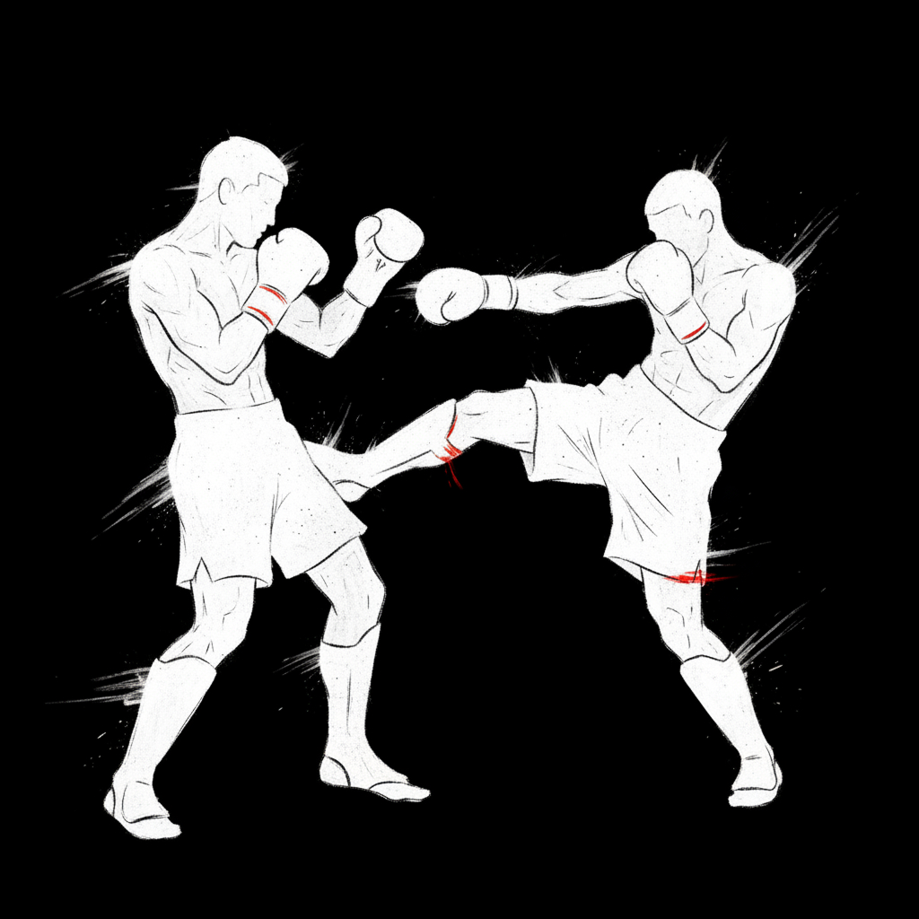Sparing en kick boxing